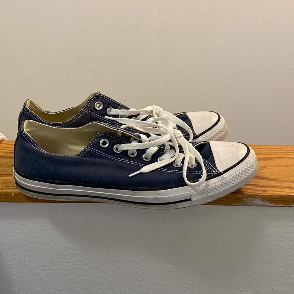 Dark Blue Low Top Converse